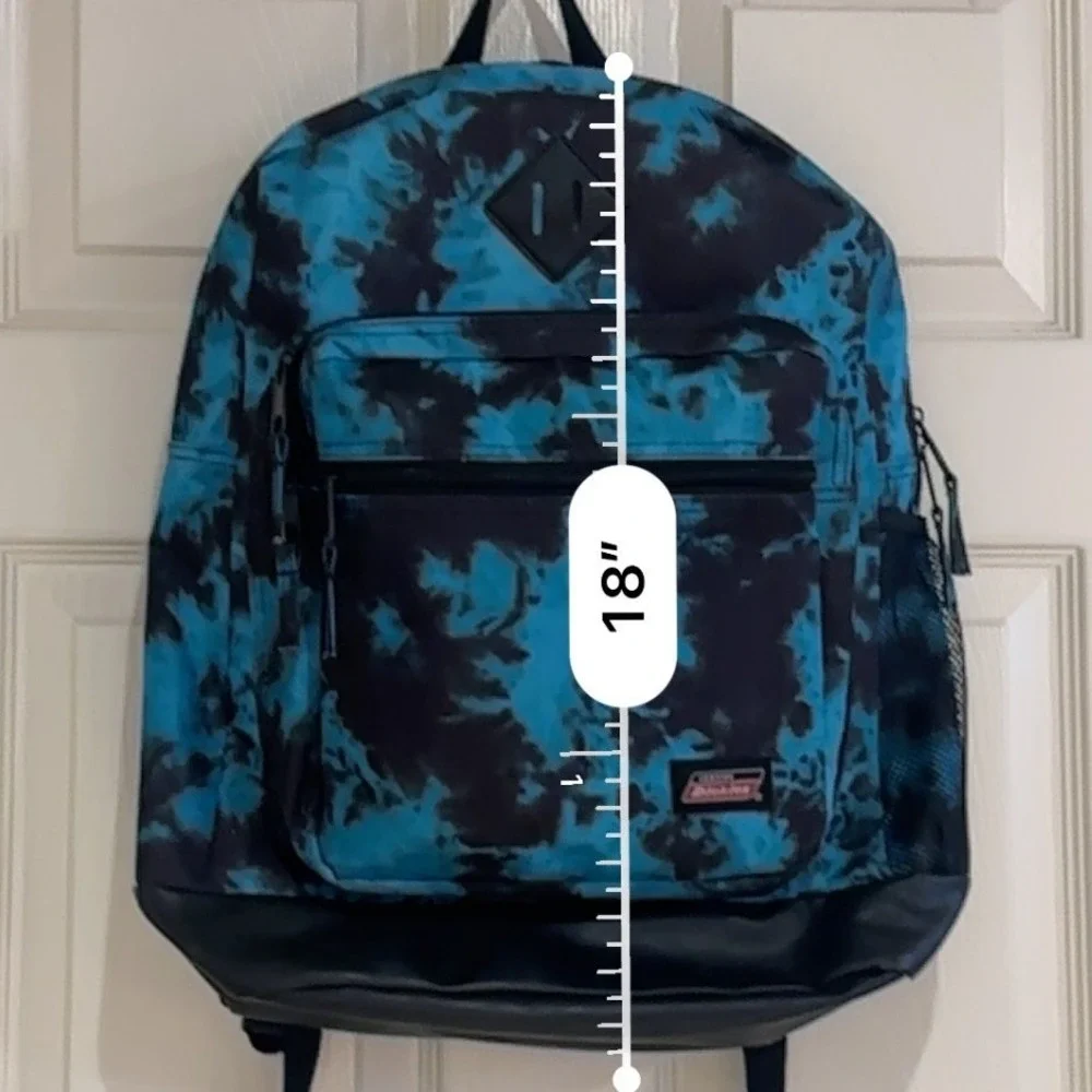 Genuine Dickies Backpack Blue Black Tie Dye School Travel Bag Laptop Pocket